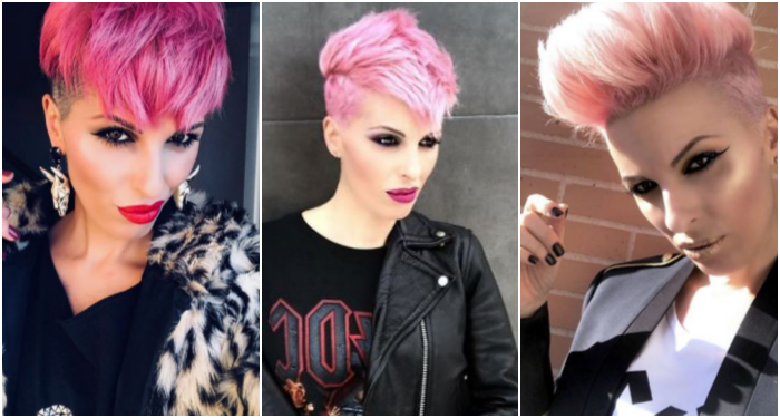 10 Wunderschöne, kurze pinke Haarschnitte