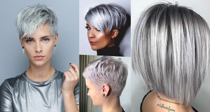 Trendige graue Kurzhaarfrisuren 2023 für jedes Alter ab 30!