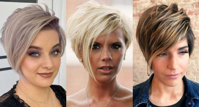 Asymmetrische Frisuren Bob für kurze Haare