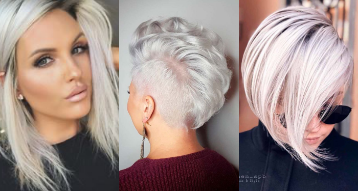 Super cooler Charakter 15x platinblonde Kurzhaartrends