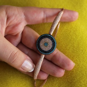 Büyük Nazar Boncuk Taşlı Bileklik