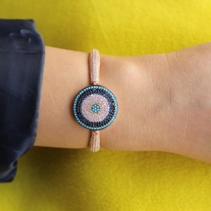 Büyük Nazar Boncuk Taşlı Bileklik