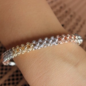 Çok Renkli Gümüş 925 Ayar Bileklik