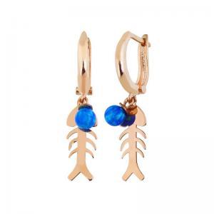 Opal Taşlı Balık Küpe