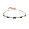 Ayarlanabilir Sıralı Zümrüt Taşlı Bileklik