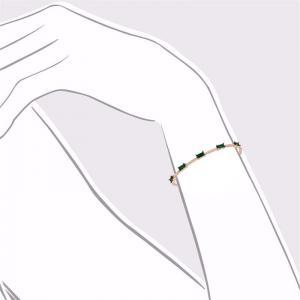 Ayarlanabilir Sıralı Zümrüt Taşlı Bileklik