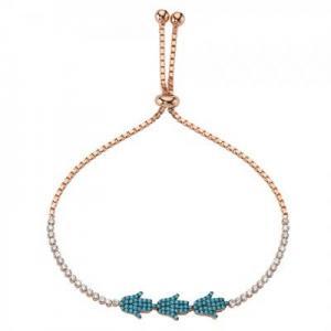 Turkuaz Taşlı Ayarlanabilir El Bileklik