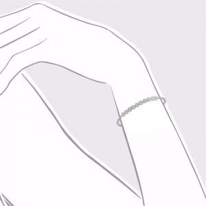 Beyaz Taşlı Yuvarlak Bilezik