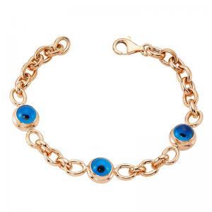 Üçlü Gümüş Göz Bileklik - Büyük