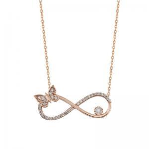 Kelebek Motifli Sonsuzluk Kolye