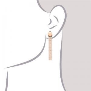 Sallantılı Taşlı Damla Küpe