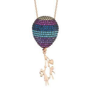 Taşlı Uçan Balon Kolye