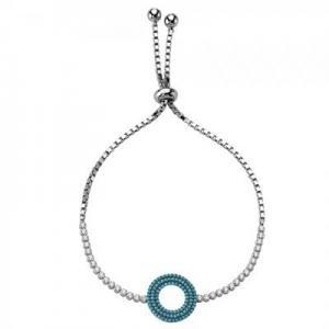 Turkuaz Taşlı Ayarlanabilir Halka Bileklik