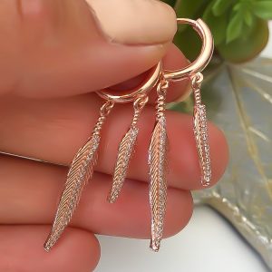 İkili Yaprak Gümüş Kolye