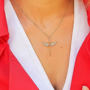 Melek Kanadı Gümüş Kolye