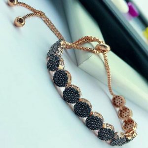 Oniks Taşlı Asansörlü Gümüş Bileklik